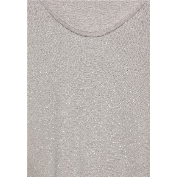 Shirt vhals glittertje - Zand